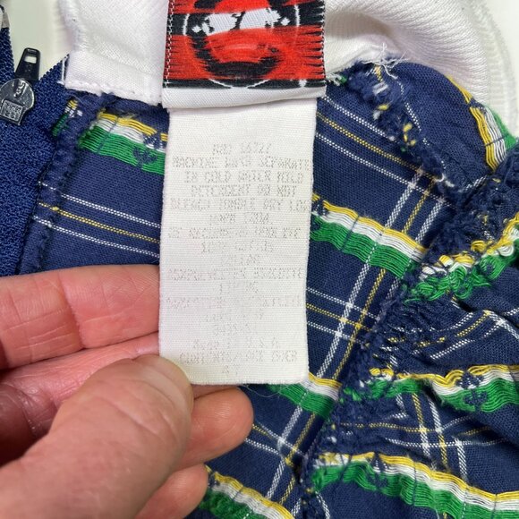 Vintage Good Lad Size 4T Navy Blue Floral Dress Scalloped Collar Lace Trim - Picture 3 of 8